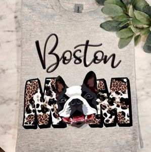 Boston terrier mom shirt dog mom cute popular animal print